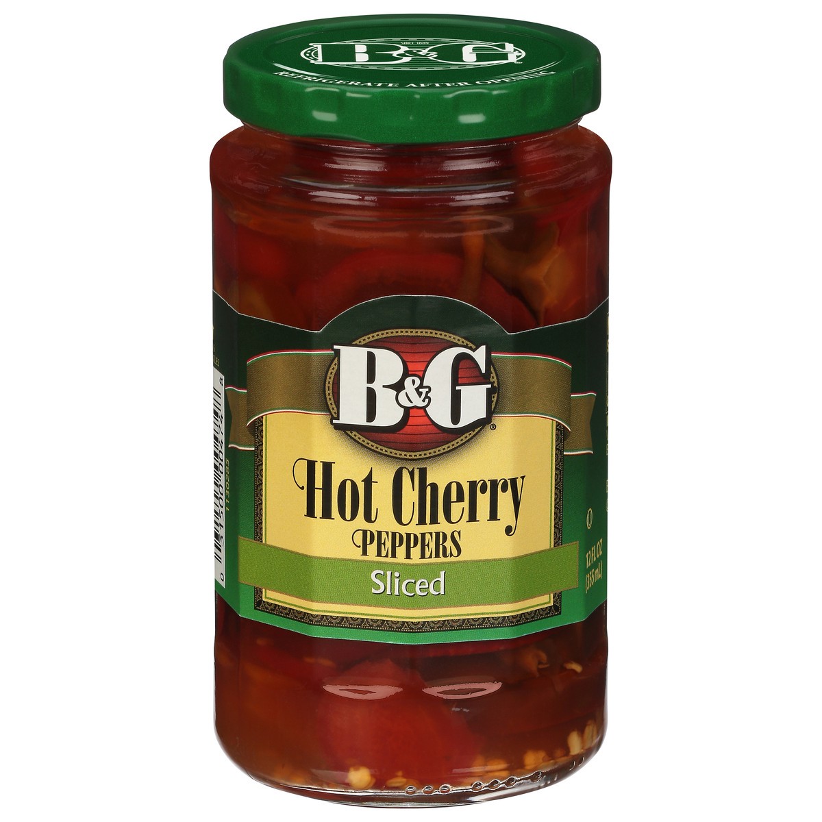 slide 1 of 10, B&G Sliced Hot Cherry Peppers 12 fl oz, 12 fl oz
