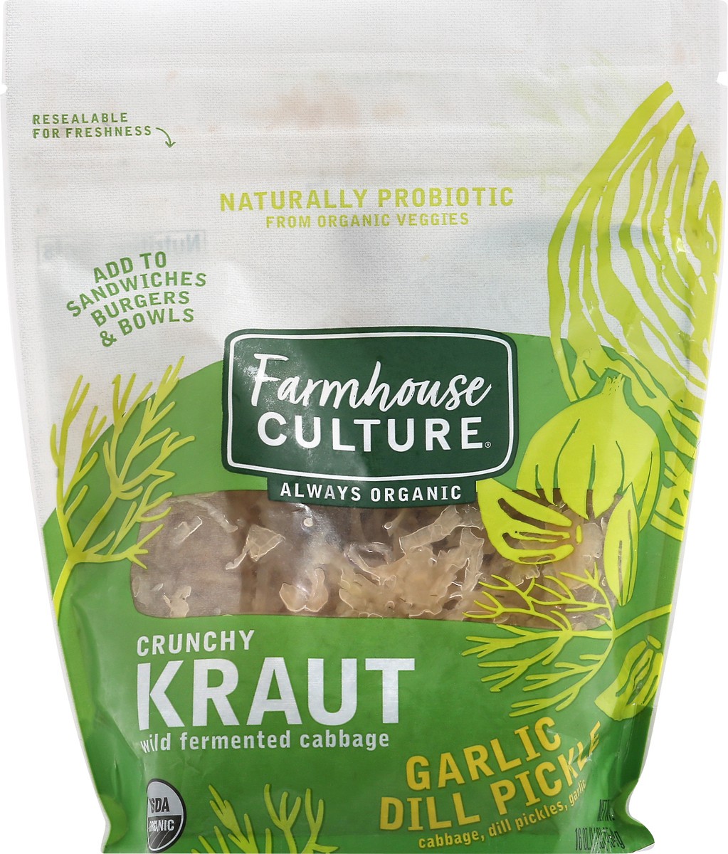 slide 13 of 13, Farmhouse Culture Crunchy Garlic Dill Pickle Kraut 16 oz, 16 oz