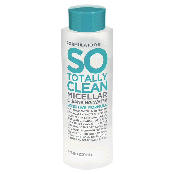 slide 1 of 2, Formula 10.0.6 Totally Clean Micellar Cleansing Water, Sensitive Formula, 6.75 fl oz