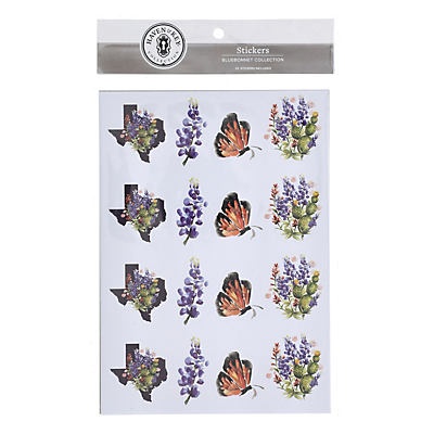 slide 1 of 1, Haven & Key Assorted Bluebonnet Stickers, 32 ct