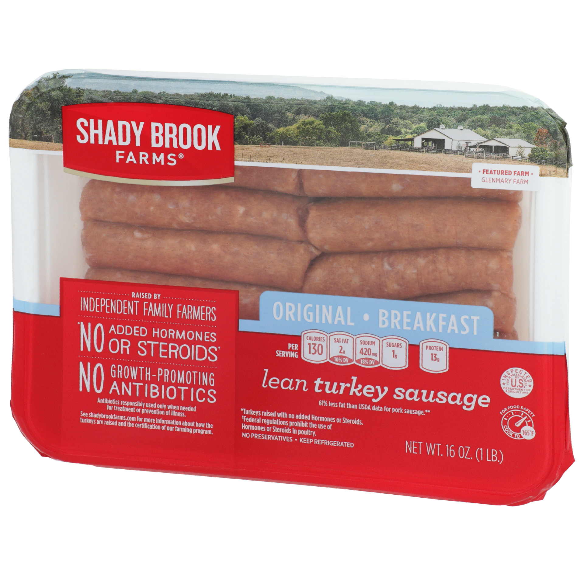 slide 2 of 9, Shady Brook Farms Breakfast Turkey Sausage, 16 oz