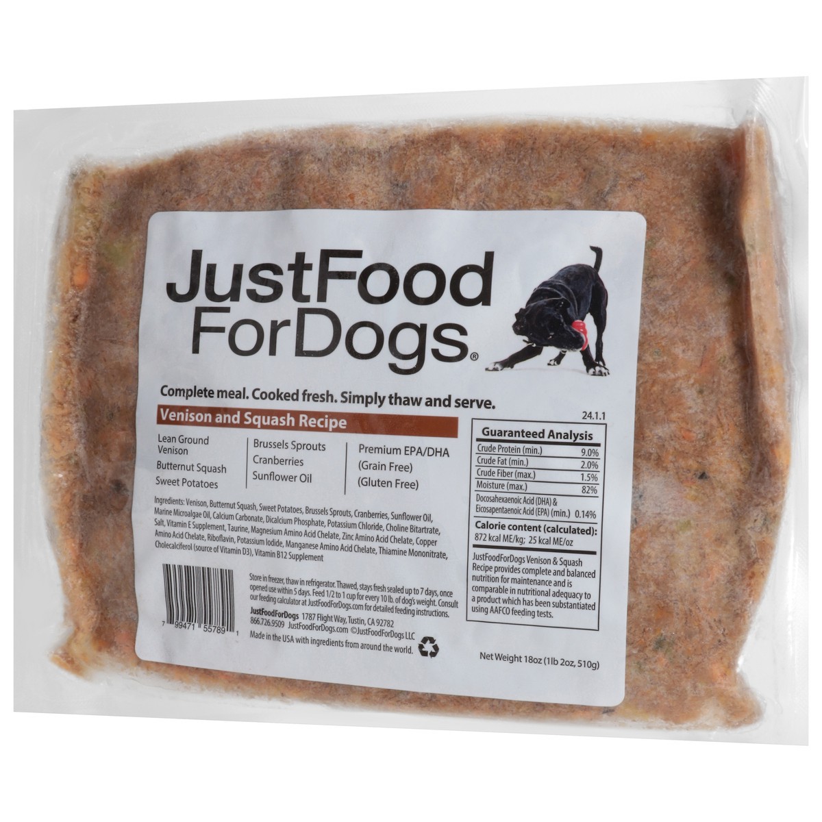 slide 8 of 15, JustFoodForDogs Daily Diets Venison & Squash Frozen Dog Food, 18 oz