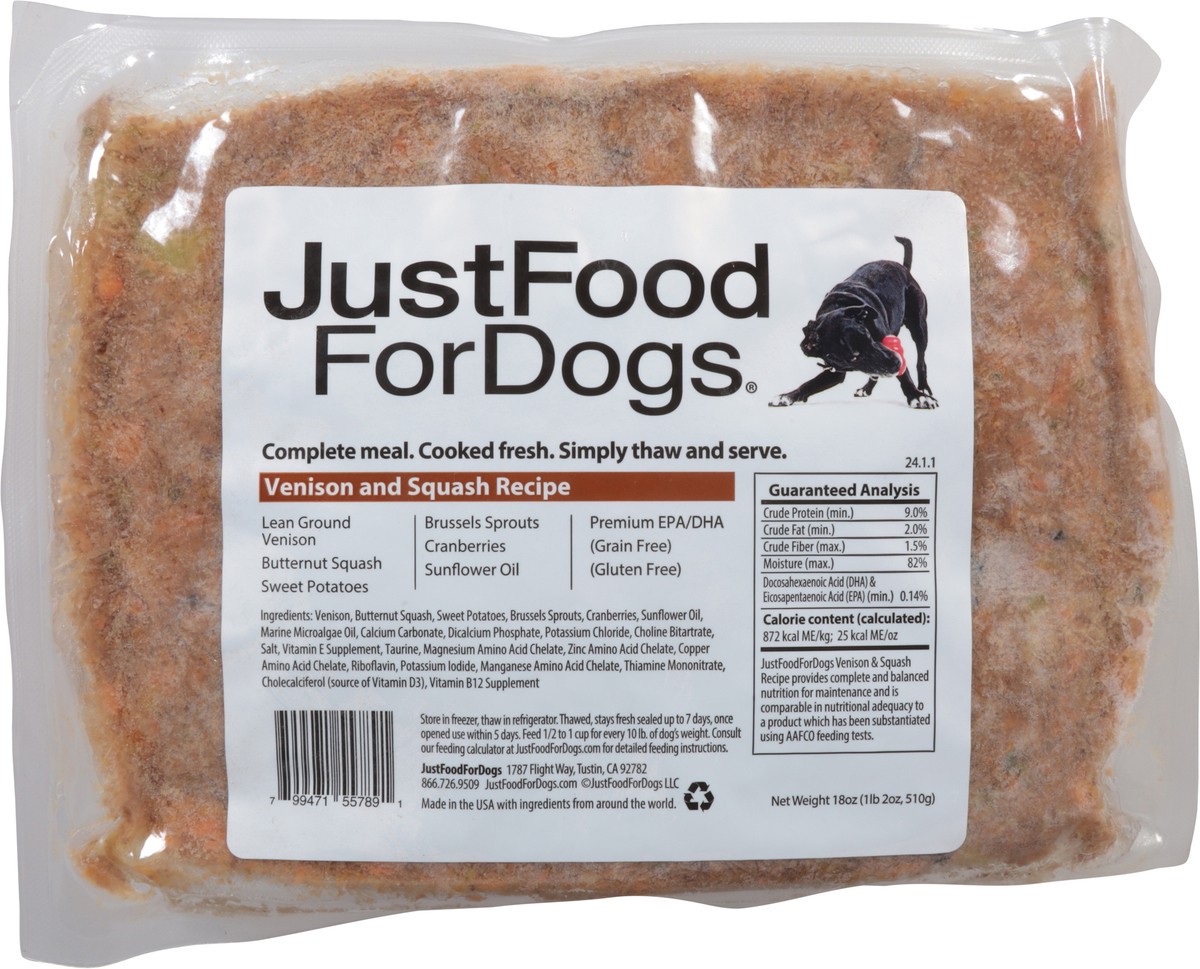 slide 3 of 15, JustFoodForDogs Daily Diets Venison & Squash Frozen Dog Food, 18 oz