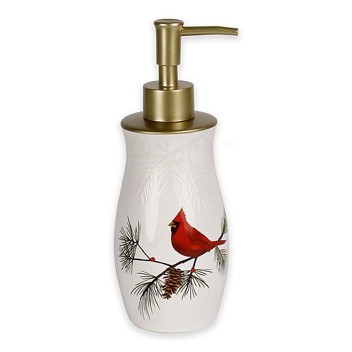 slide 1 of 1, Winter Wonderland Snow Cardinals Lotion Dispenser - Red, 1 ct