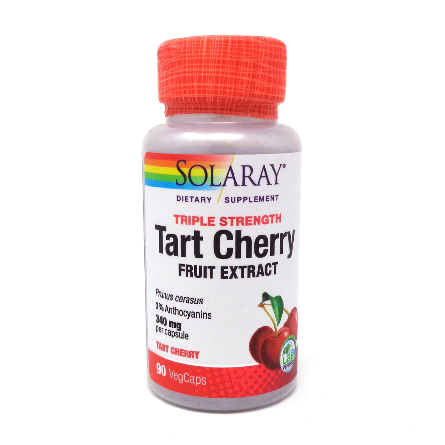 slide 1 of 1, Solaray Tart Cherry Triple Strength, 90 ct