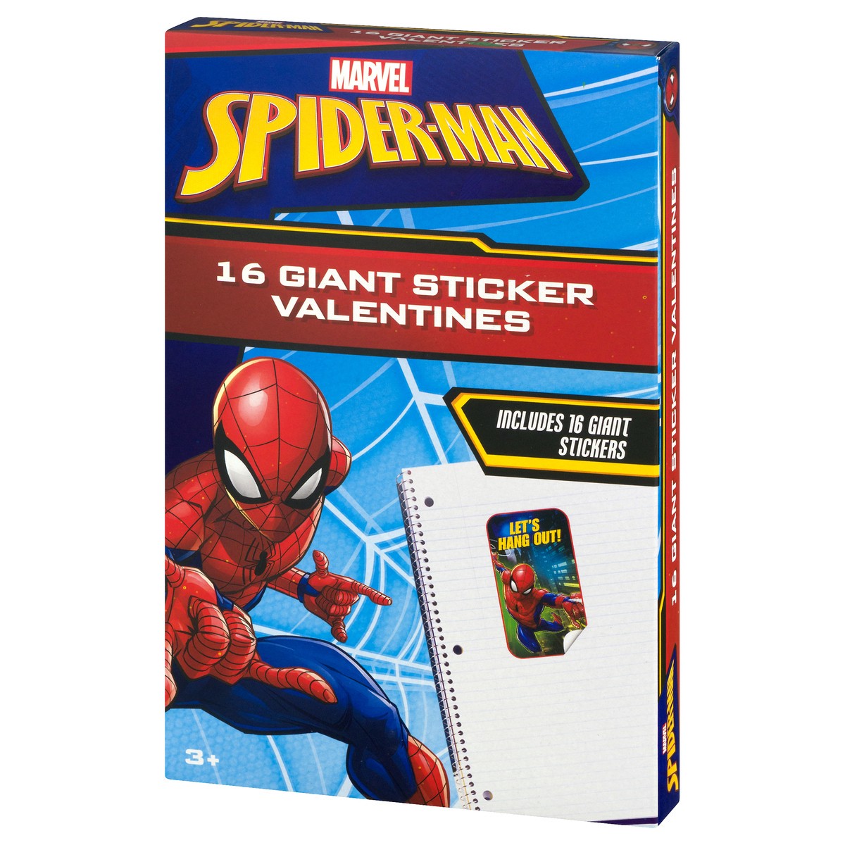 slide 2 of 9, Marvel Spider Man Giant Sticker Valentines 16 ea, 16 ct