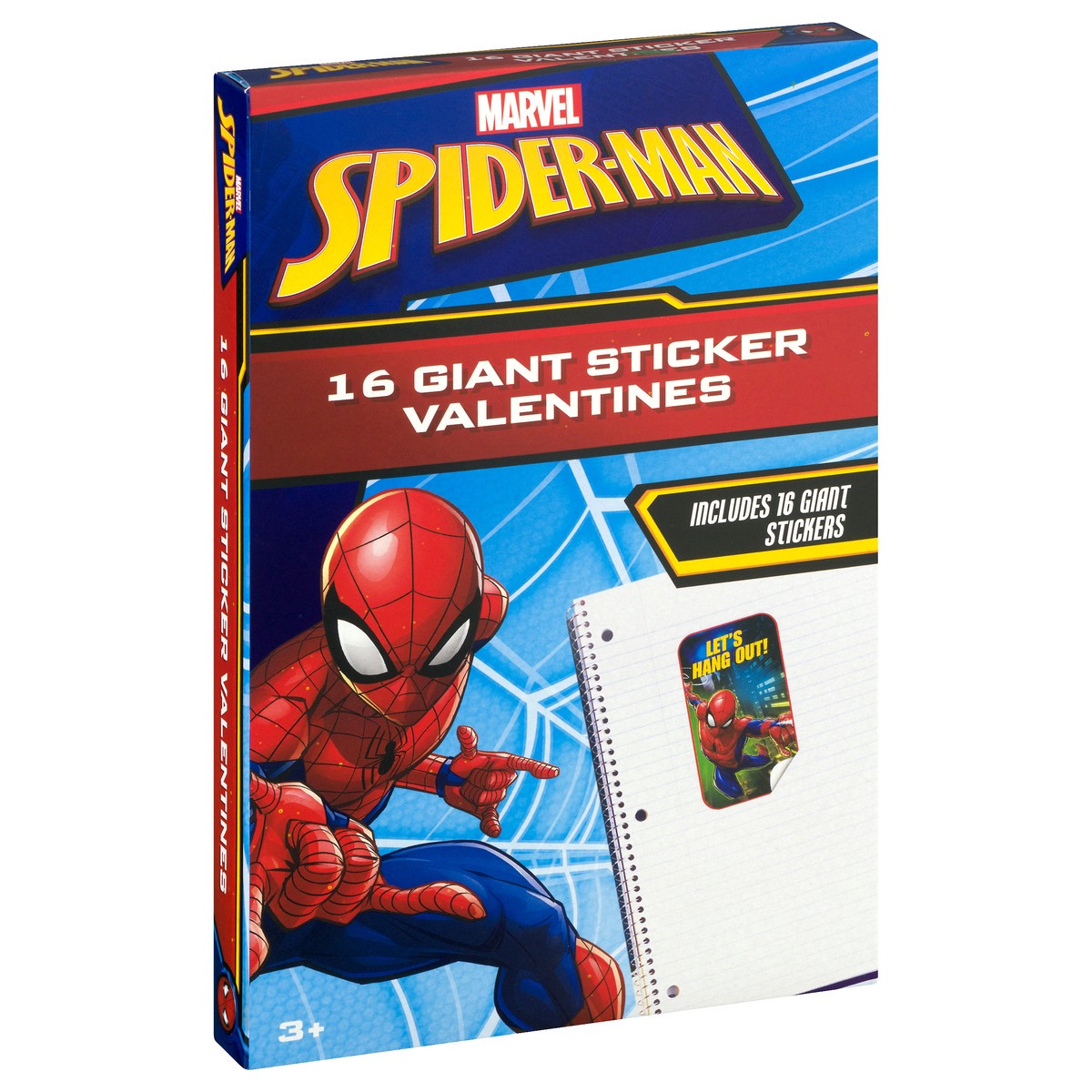 slide 4 of 9, Marvel Spider Man Giant Sticker Valentines 16 ea, 16 ct