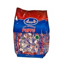 Red Bird Peppermint Puffs Stand Up Bag