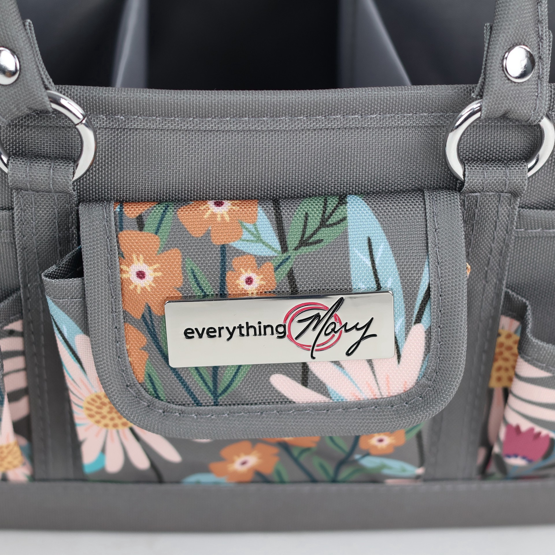 slide 5 of 7, Everything Mary Daisy Floral Print Sewing Store & Tote Craft Organizer, 5 in x 6 in x 6 in