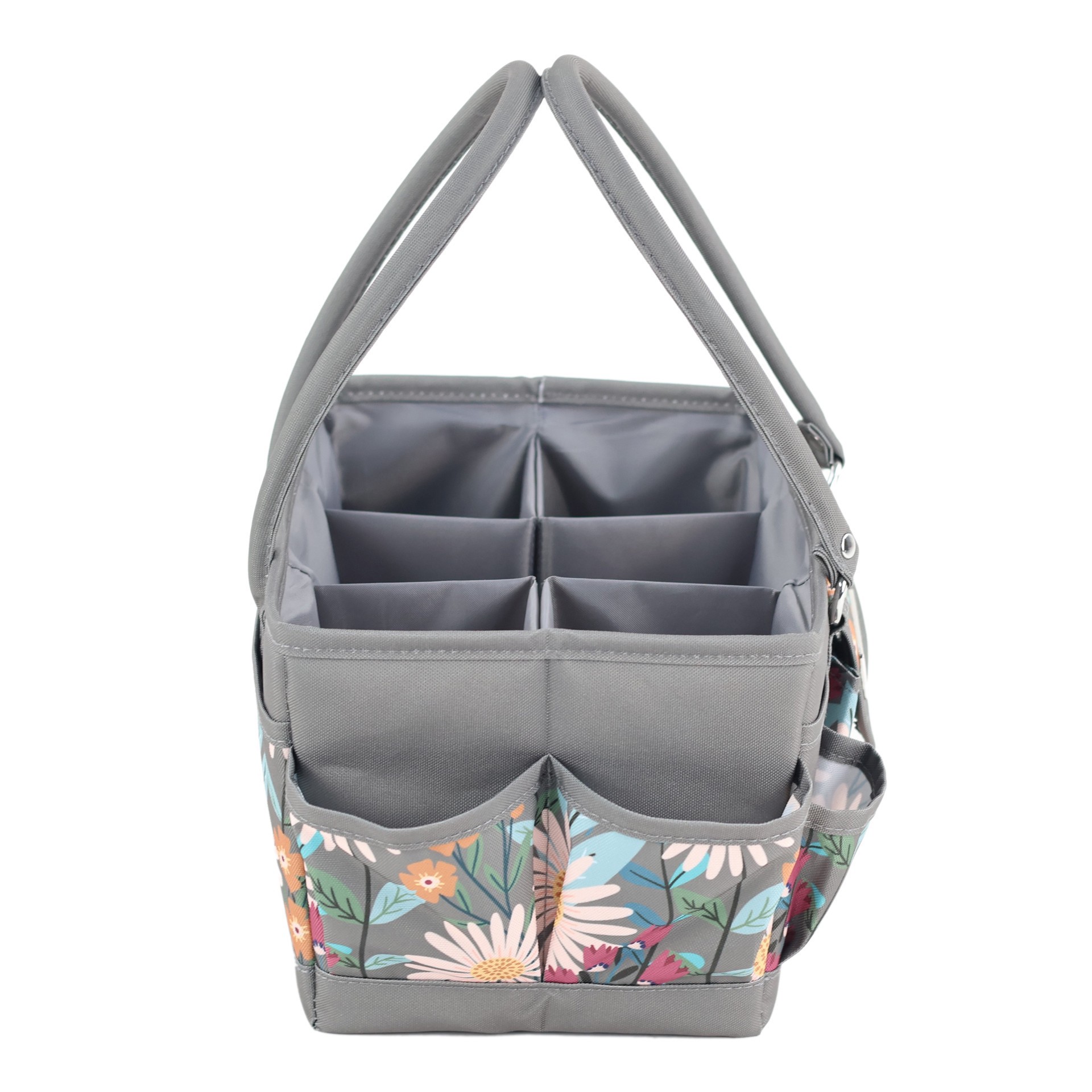 slide 3 of 7, Everything Mary Daisy Floral Print Sewing Store & Tote Craft Organizer, 5 in x 6 in x 6 in