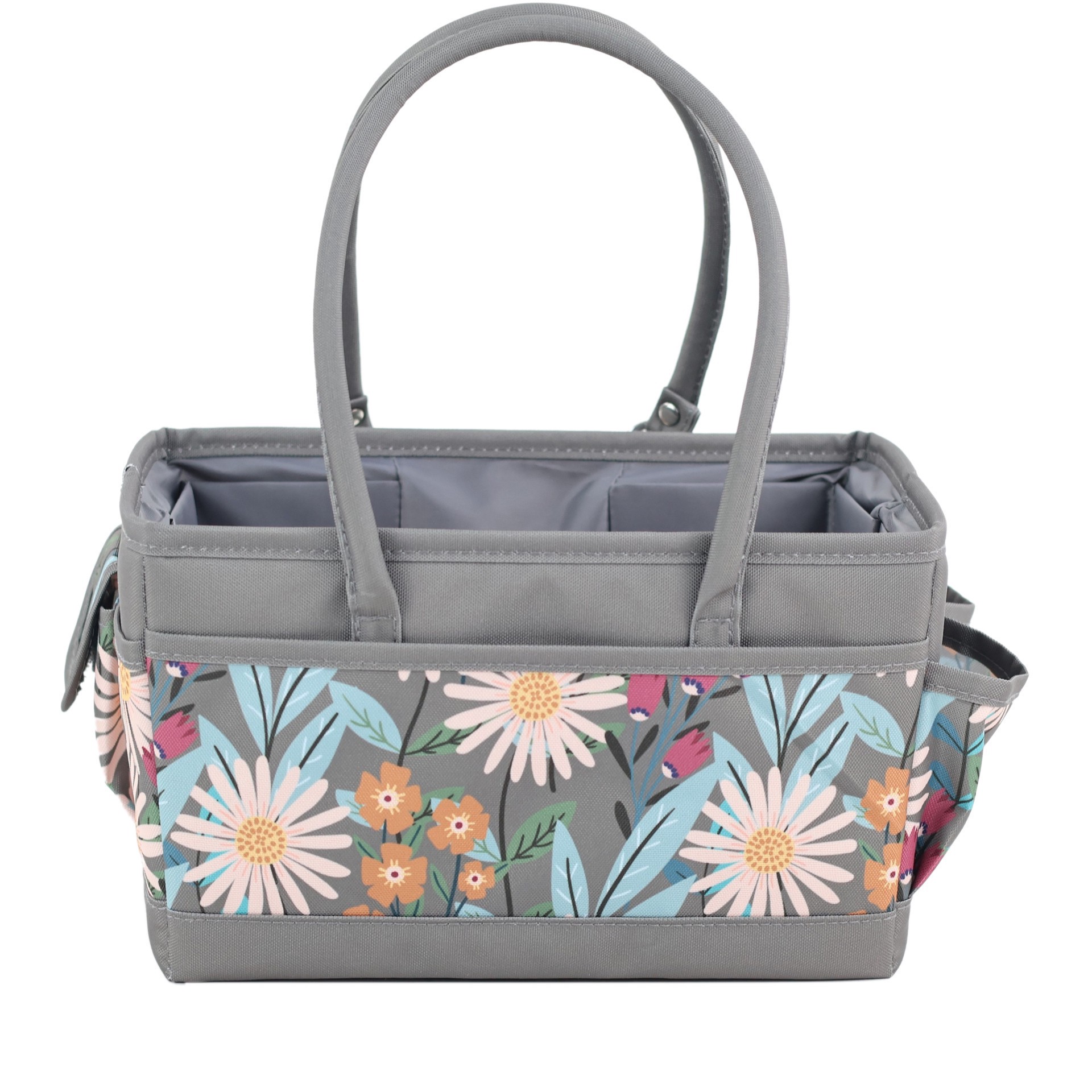 slide 7 of 7, Everything Mary Daisy Floral Print Sewing Store & Tote Craft Organizer, 5 in x 6 in x 6 in