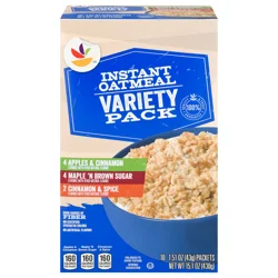 Giant Variety Pack Instant Oatmeal - 10 ct