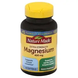 Nature Made Extra Strength Magnesium Oxide 400mg, Muscle, Nerve, Bone, Heart Support Softgels - 60ct