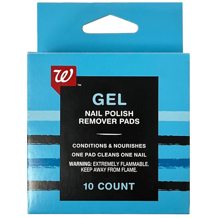 slide 1 of 1, Walgreens Beauty Gel Nail Polish Remover Pads, 10 ct