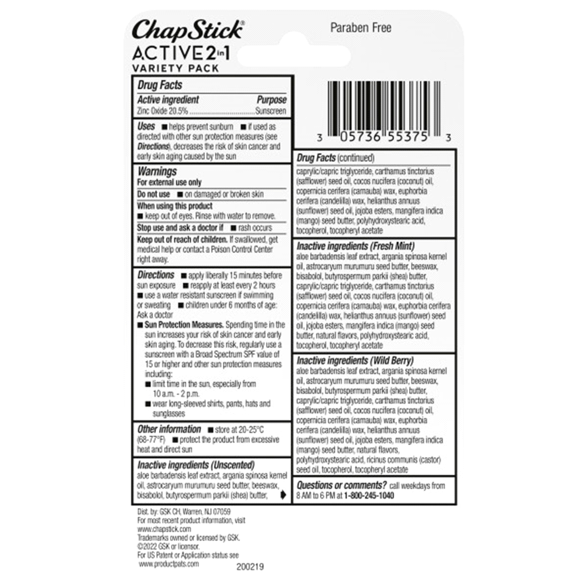 slide 18 of 29, ChapStick Variety Pack Broad Spectrum SPF 25 Active 2 in 1 Sunscreen Variety Pack 3 - 0.18 oz Sticks, 3 ct