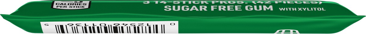 slide 4 of 9, Trident Spearmint Sugar Free Gum, 3 Packs of 14 Pieces (42 Total Pieces), 2.81 oz