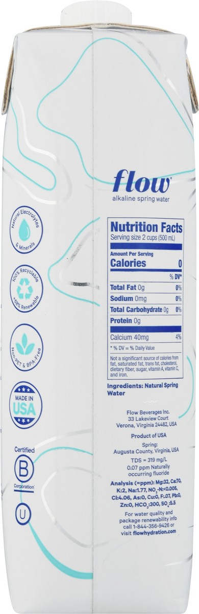 slide 7 of 13, Flow Alkaline Spring Water - 1 liter, 1 liter