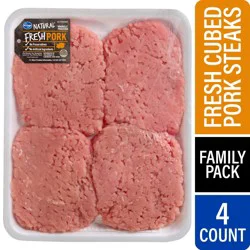 Kroger Natural Cubed Pork Steak Family Pack