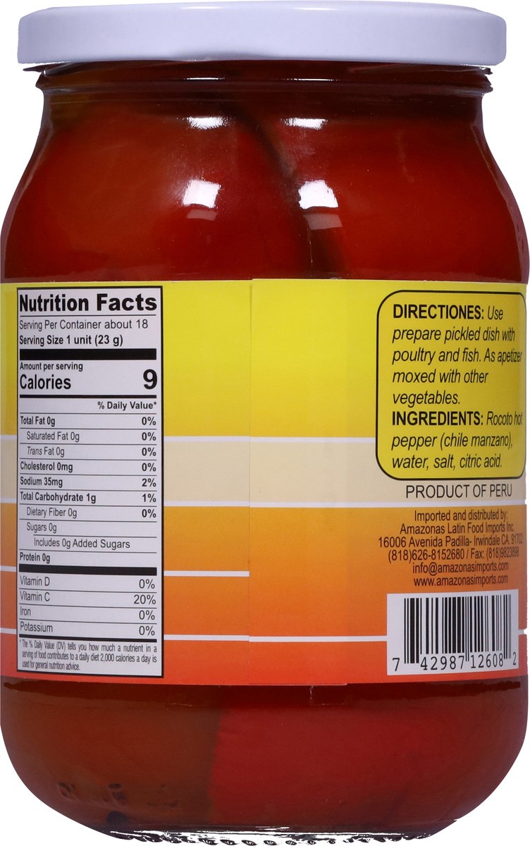 slide 7 of 13, Amazonas Rocoto Hot Pepper in Halves 15 oz, 15 oz