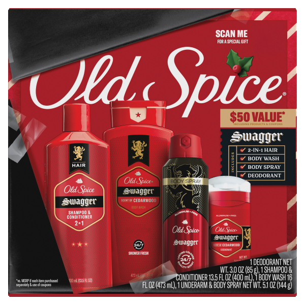 slide 2 of 25, Old Spice Holiday Men Gift Set Swagger, 1 ct