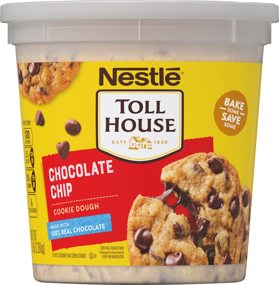 slide 7 of 8, Toll House Chocolate Chip Cookie Dough, 5 lb
