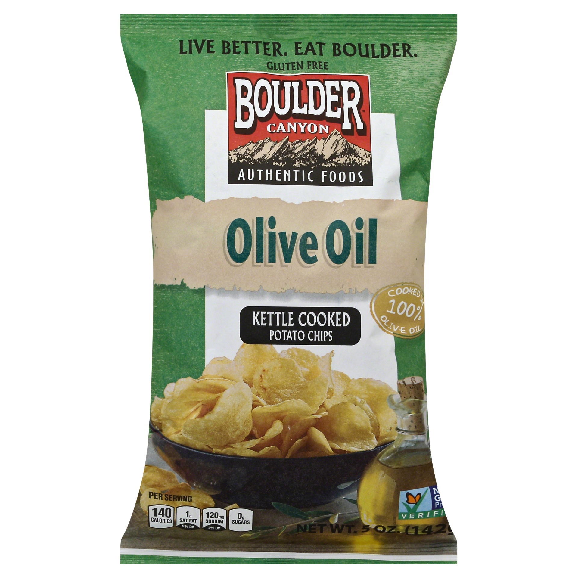 slide 1 of 1, Boulder Canyon Chips Potato Kettle Cooked Olive Oil, 5 oz