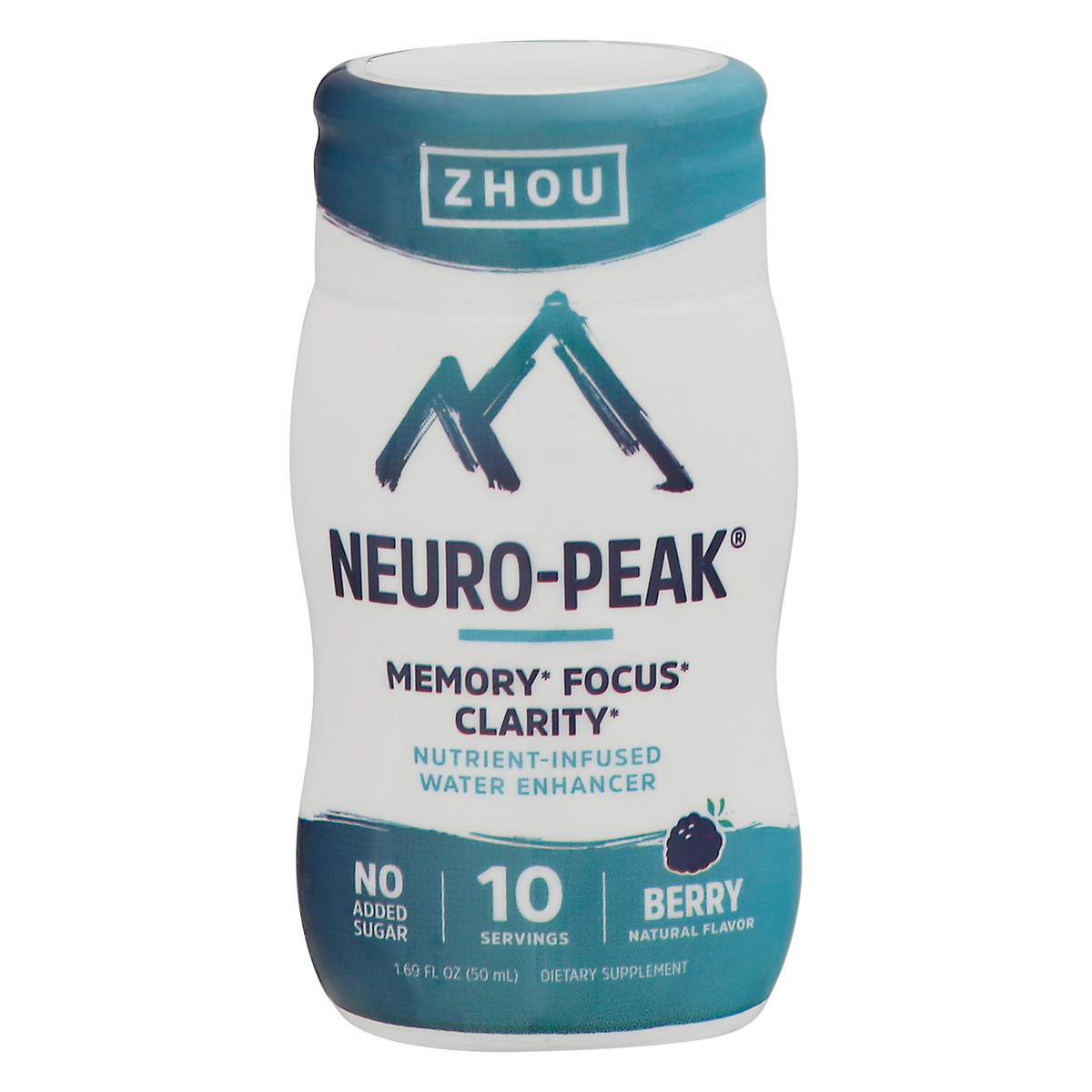 slide 1 of 12, Zhou Neuro-Peak Berry Nutrient-Infused Water Enhancer 1.69 fl oz Bottle, 1.69 fl oz