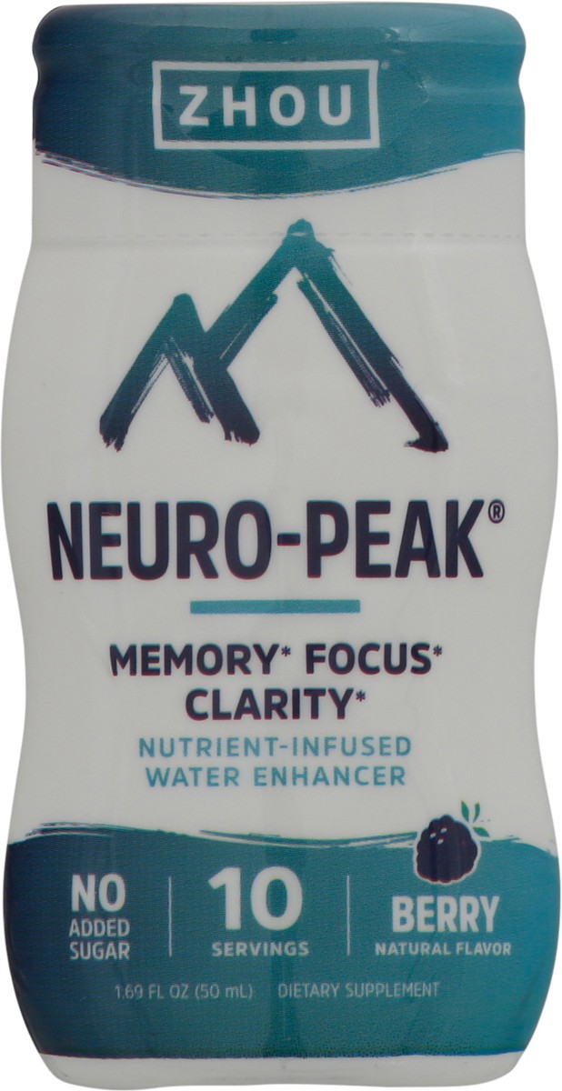 slide 9 of 12, Zhou Neuro-Peak Berry Nutrient-Infused Water Enhancer 1.69 fl oz Bottle, 1.69 fl oz