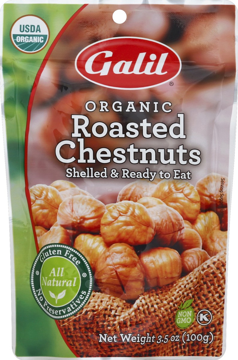 slide 1 of 3, Galil® organic roasted chestnuts, 3.5 oz