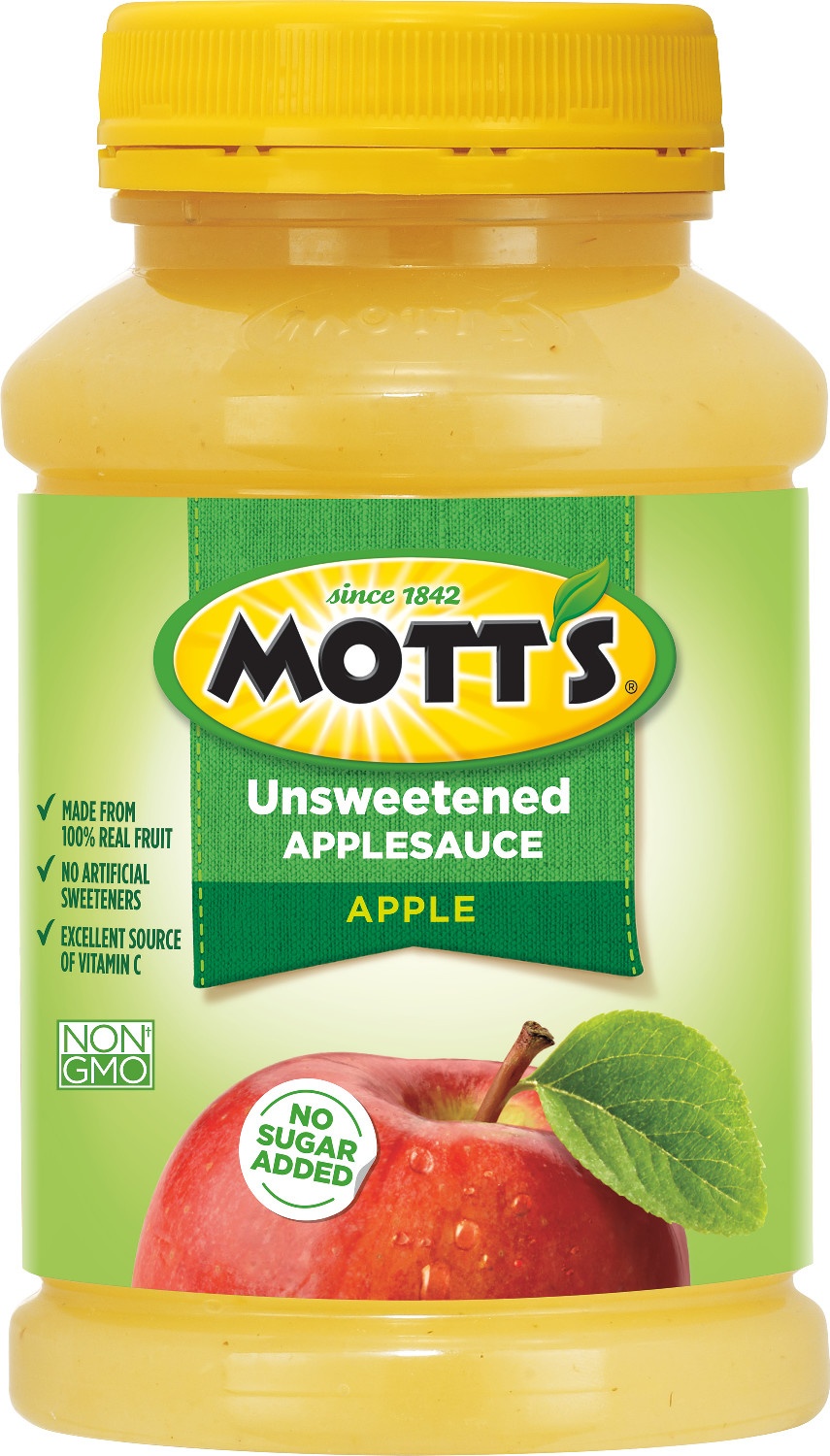 slide 1 of 2, Mott's Unsweetened Apple Applesauce, 23 oz