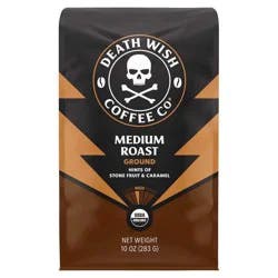 Death Wish Coffee Company Death Wish Coffee Co. Medium Roast Organic Ground Coffee - 10 oz