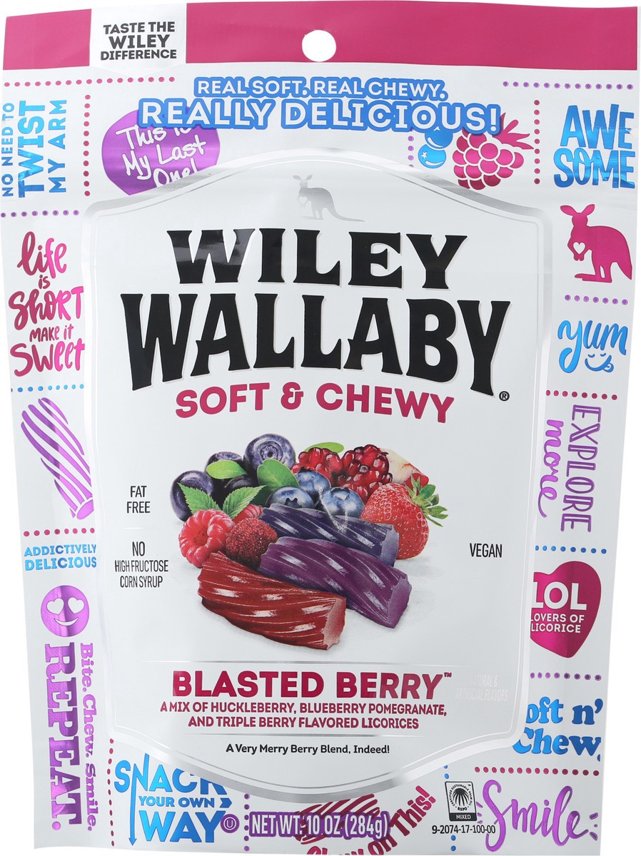 slide 8 of 9, Wiley Wallaby Soft & Chewy Blasted Berry Licorice 10 oz, 10 oz