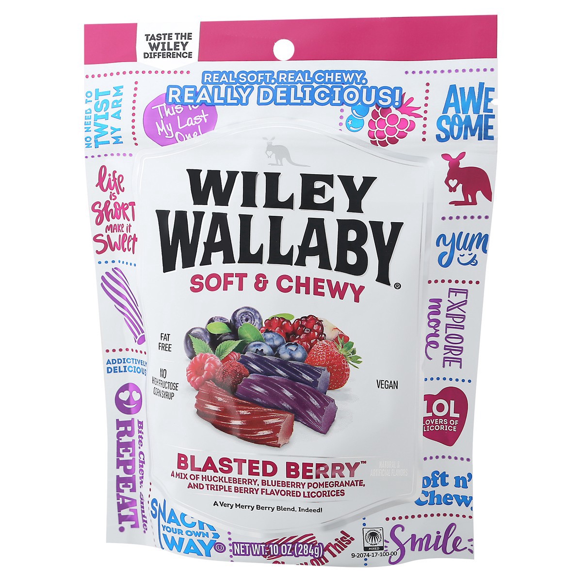 slide 7 of 9, Wiley Wallaby Soft & Chewy Blasted Berry Licorice 10 oz, 10 oz