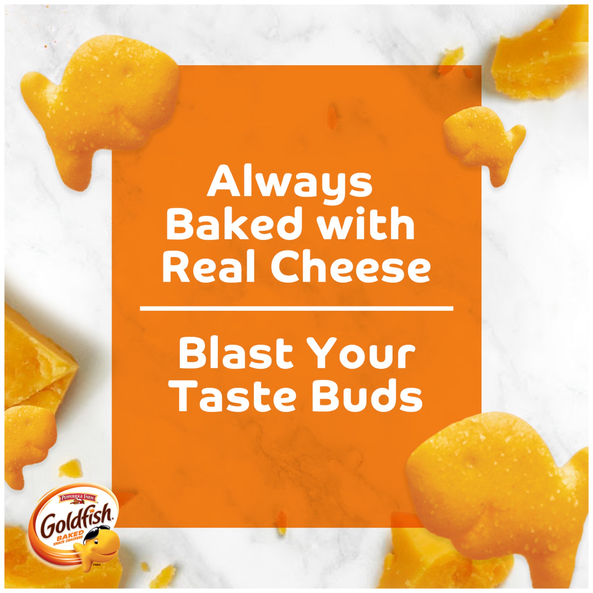 slide 3 of 9, Goldfish Flavor Blasted Xtra Cheesy Pizza Crackers, 6.6 oz. Bag, 6.6 oz