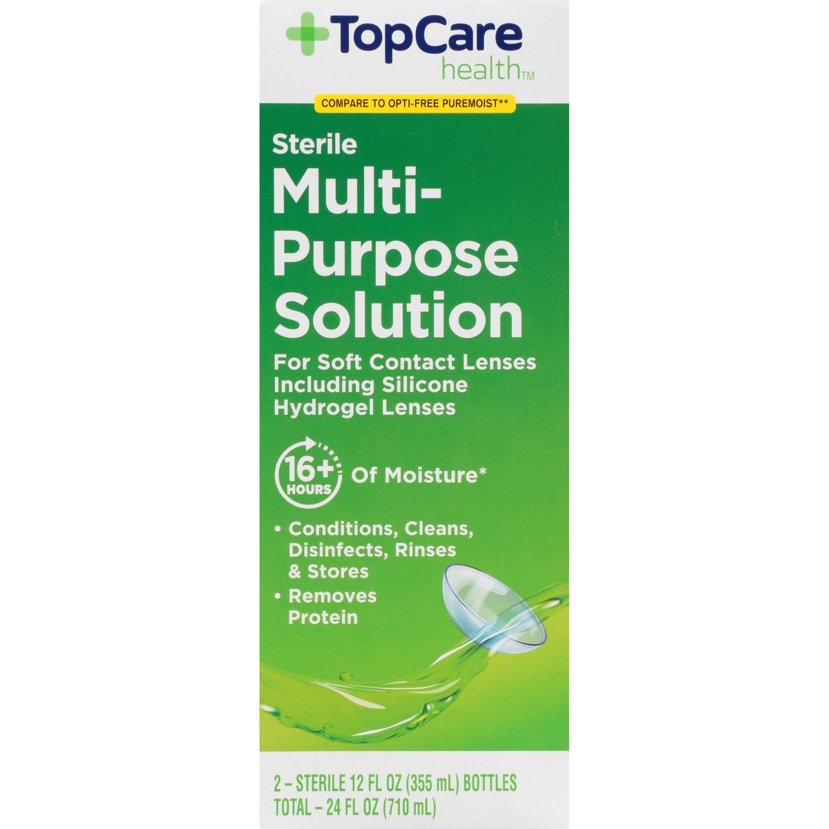 slide 2 of 14, TopCare Health Sterile Multi-Purpose Solution Twin Pack 2 ea, 2 ct