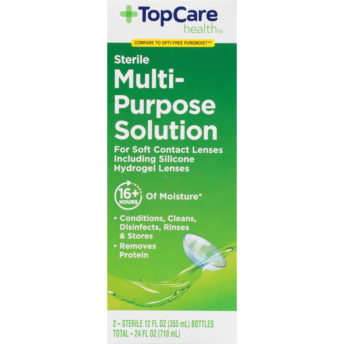 slide 3 of 14, TopCare Health Sterile Multi-Purpose Solution Twin Pack 2 ea, 2 ct