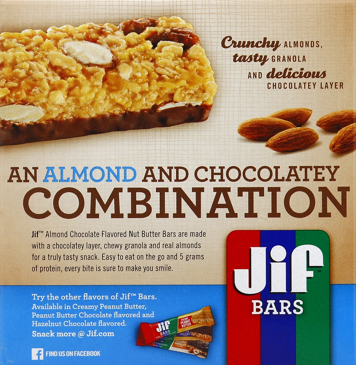 slide 3 of 10, Jif Nut Butter Bars 5 ea, 5 ct