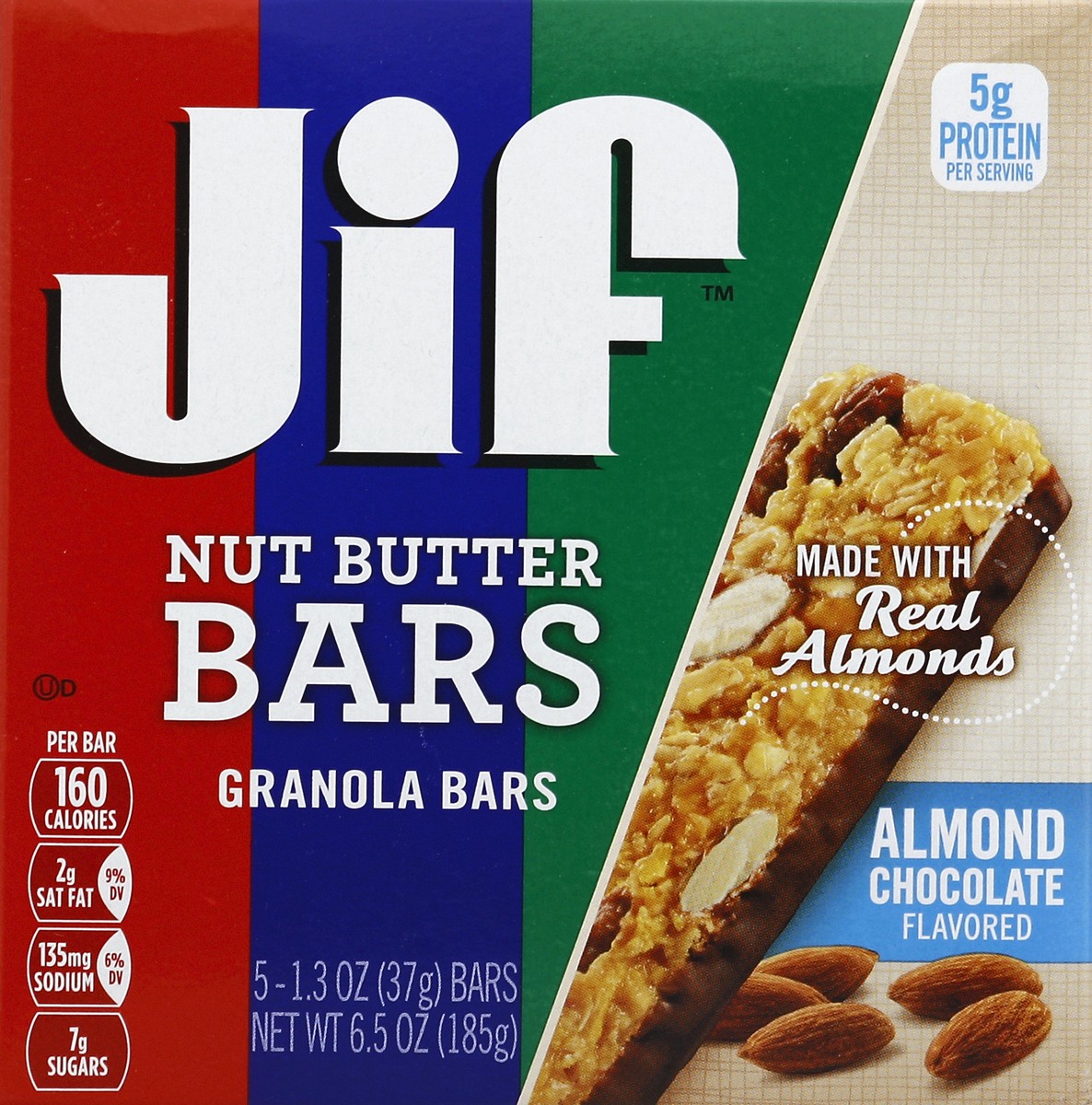 slide 1 of 10, Jif Nut Butter Bars 5 ea, 5 ct