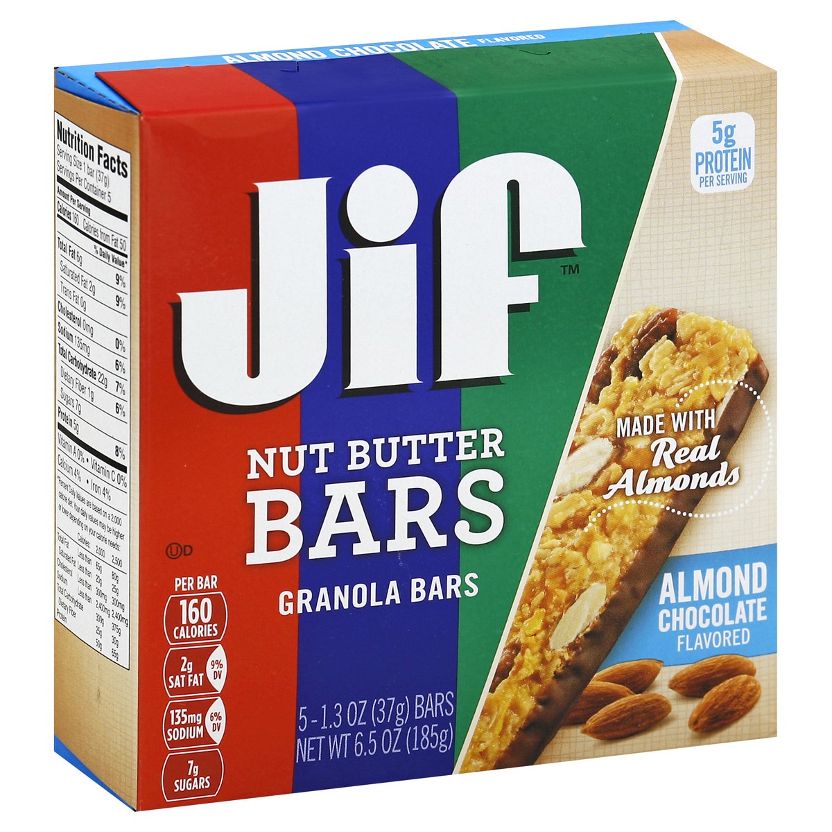 slide 9 of 10, Jif Nut Butter Bars 5 ea, 5 ct