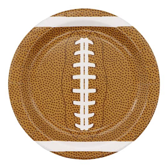 slide 1 of 2, 9" Football Paper Plates, 12ct. By Celebrate It, 12 ct