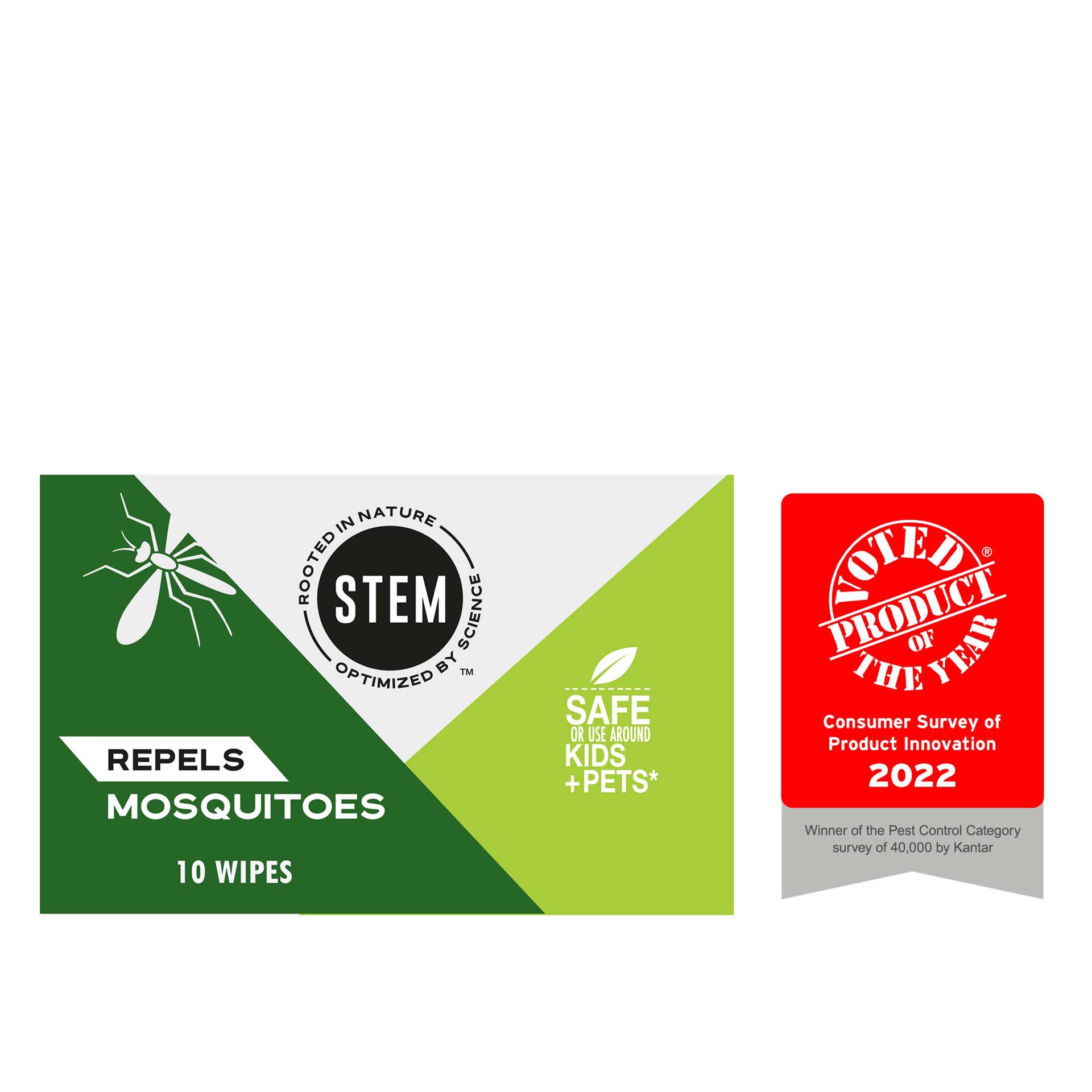 slide 2 of 5, STEM Repels Mosquitoes: Mosquito Repellent Wipes with Botanical Extracts; 10 wipes, 1 ct,
