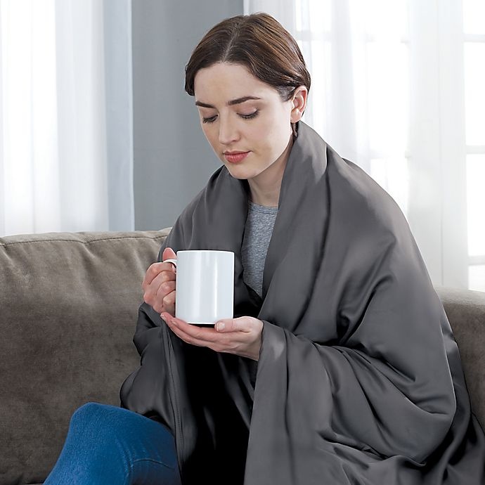 Therapedic Large Weighted Cooling Blanket Grey 20 lb Shipt