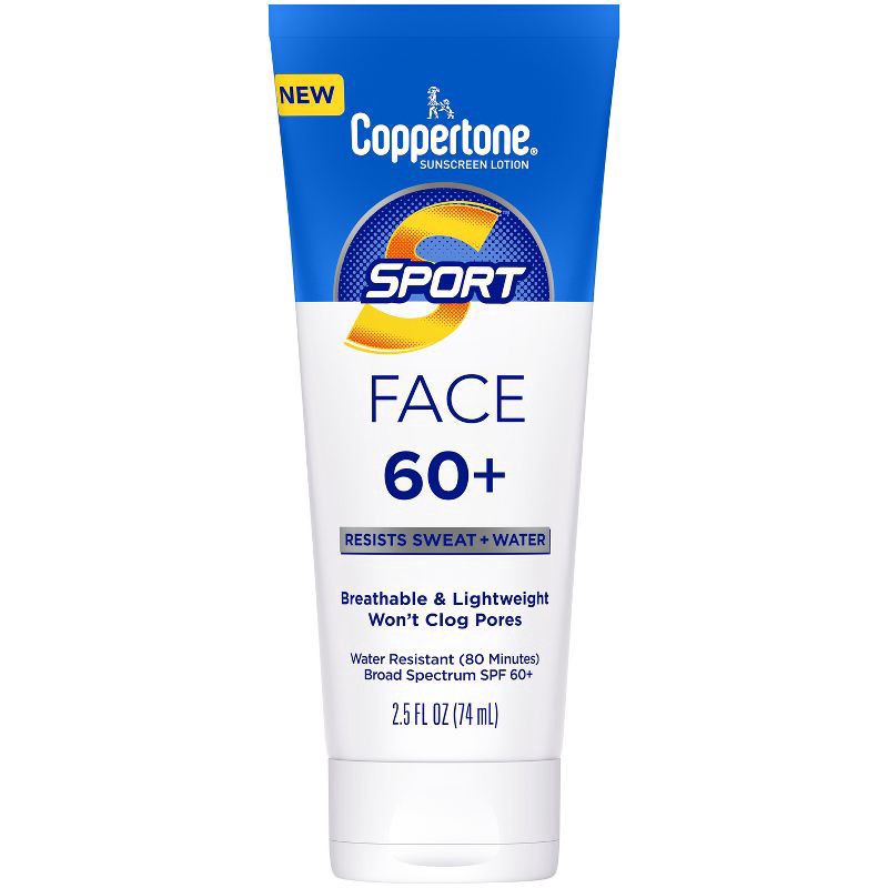 slide 1 of 11, Coppertone Sport Face Sunscreen Lotion SPF 60+, 2.5 Fl Oz Tube, 2.5 fl oz