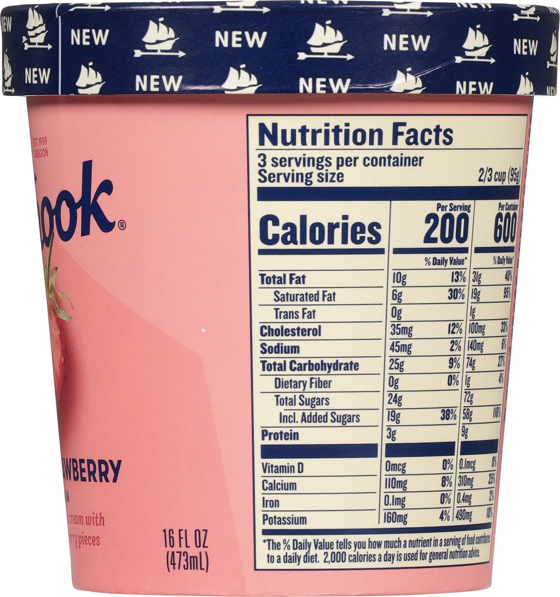 slide 4 of 13, Tillamook Oregon Strawberry Ice Cream 16 fl oz, 