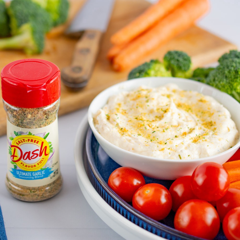 slide 3 of 6, Dash Seasoning Blend, Salt-Free, Ultimate Garlic, 2.7 oz