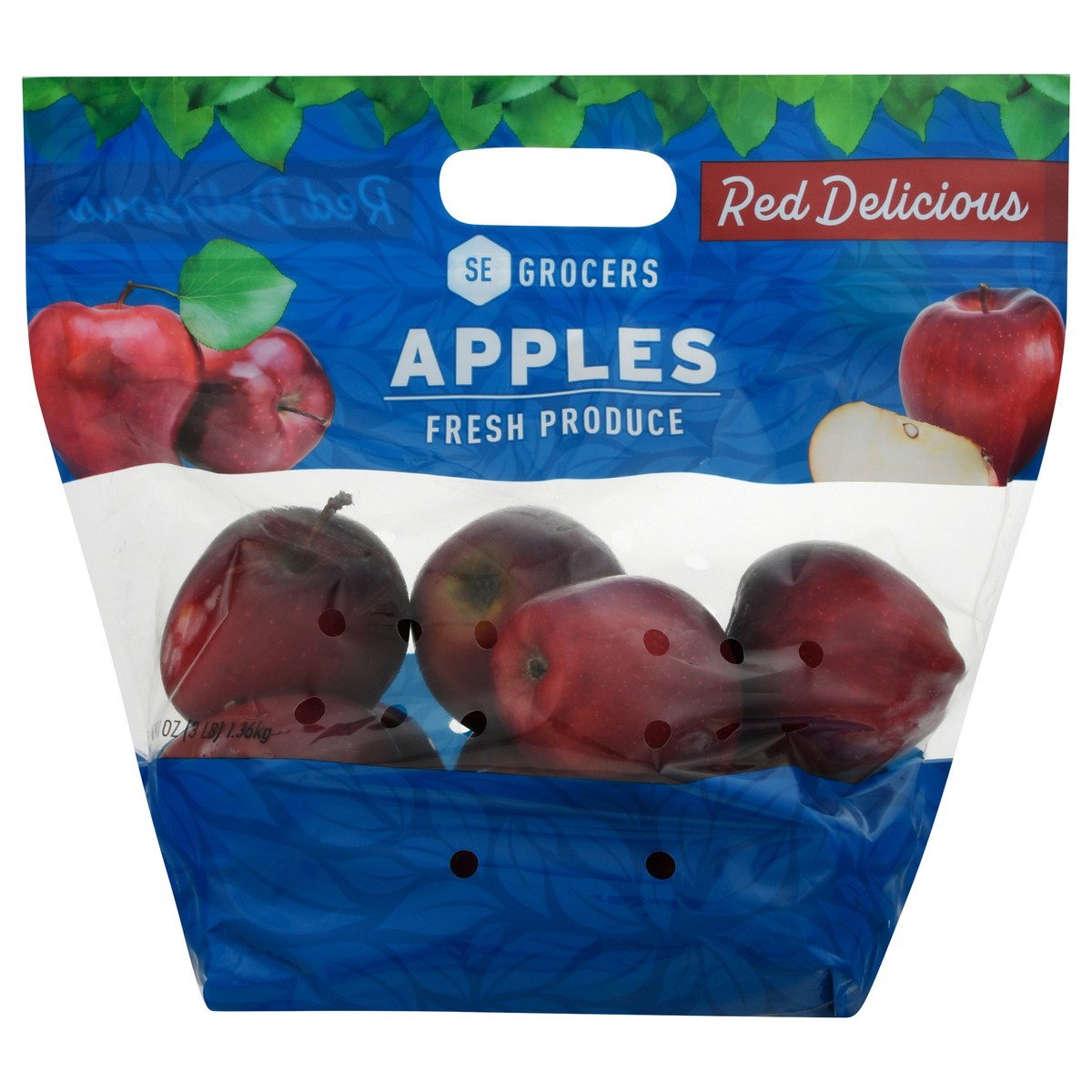 slide 1 of 9, SE Grocers Red Del Apples 3lb, 3 lb