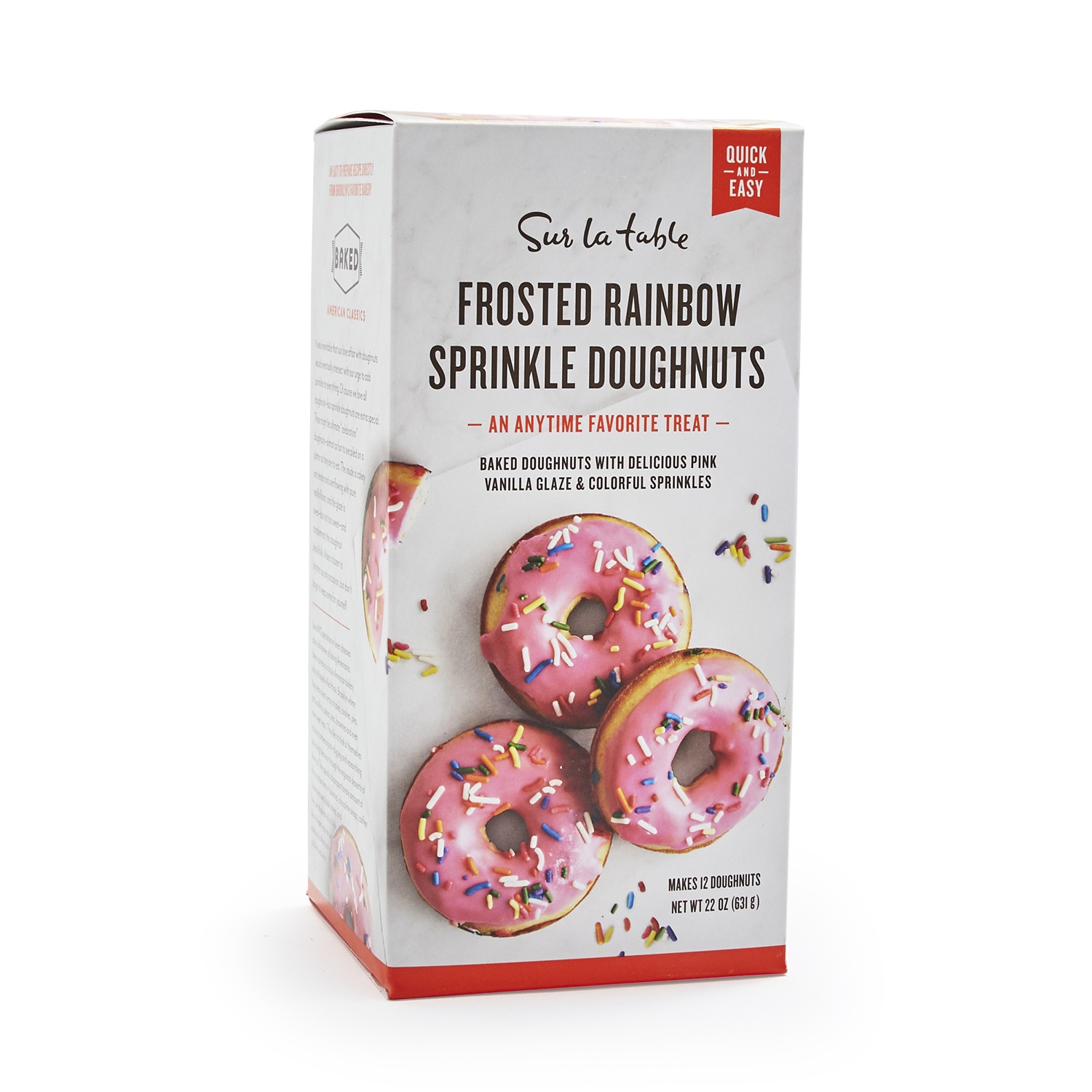 slide 1 of 1, Sur La Table Frosted Rainbow Sprinkle Doughnuts Mix, Pink, 1 ct