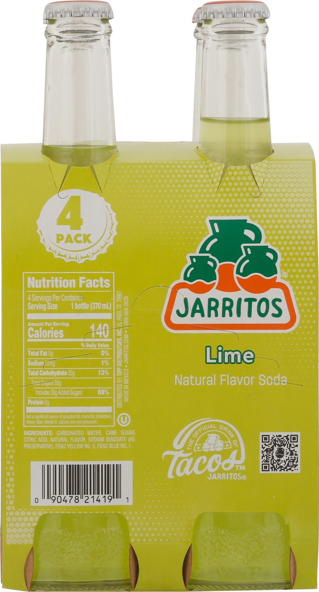slide 9 of 9, Jarritos Lime Soda - 4 ct, 4 ct