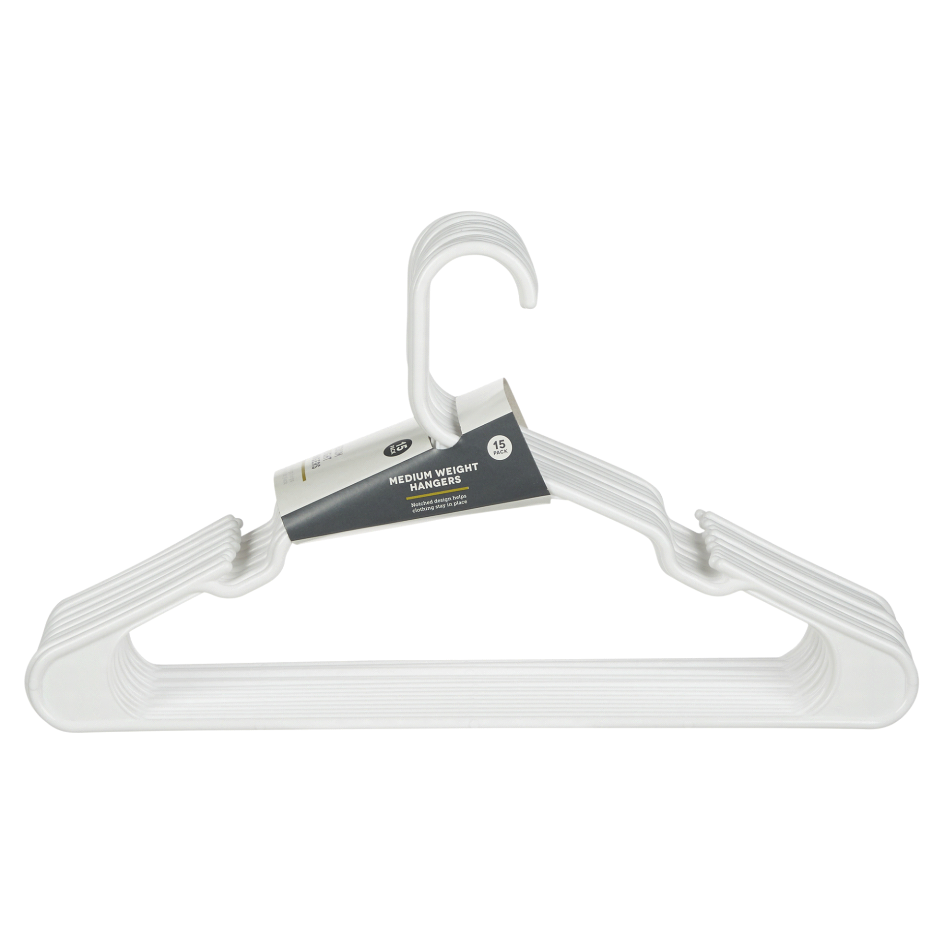 slide 1 of 5, ROOM & RETREAT R+R Hanger, White, 15 ct