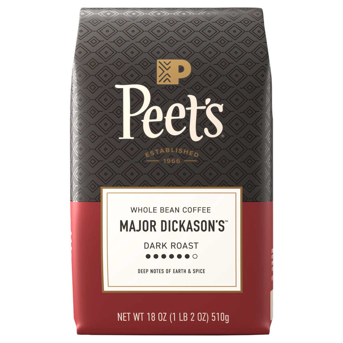 slide 1 of 11, Peet's Coffee, Major Dickason's Dark Roast Whole Bean Coffee - 18oz Bag, 18 oz